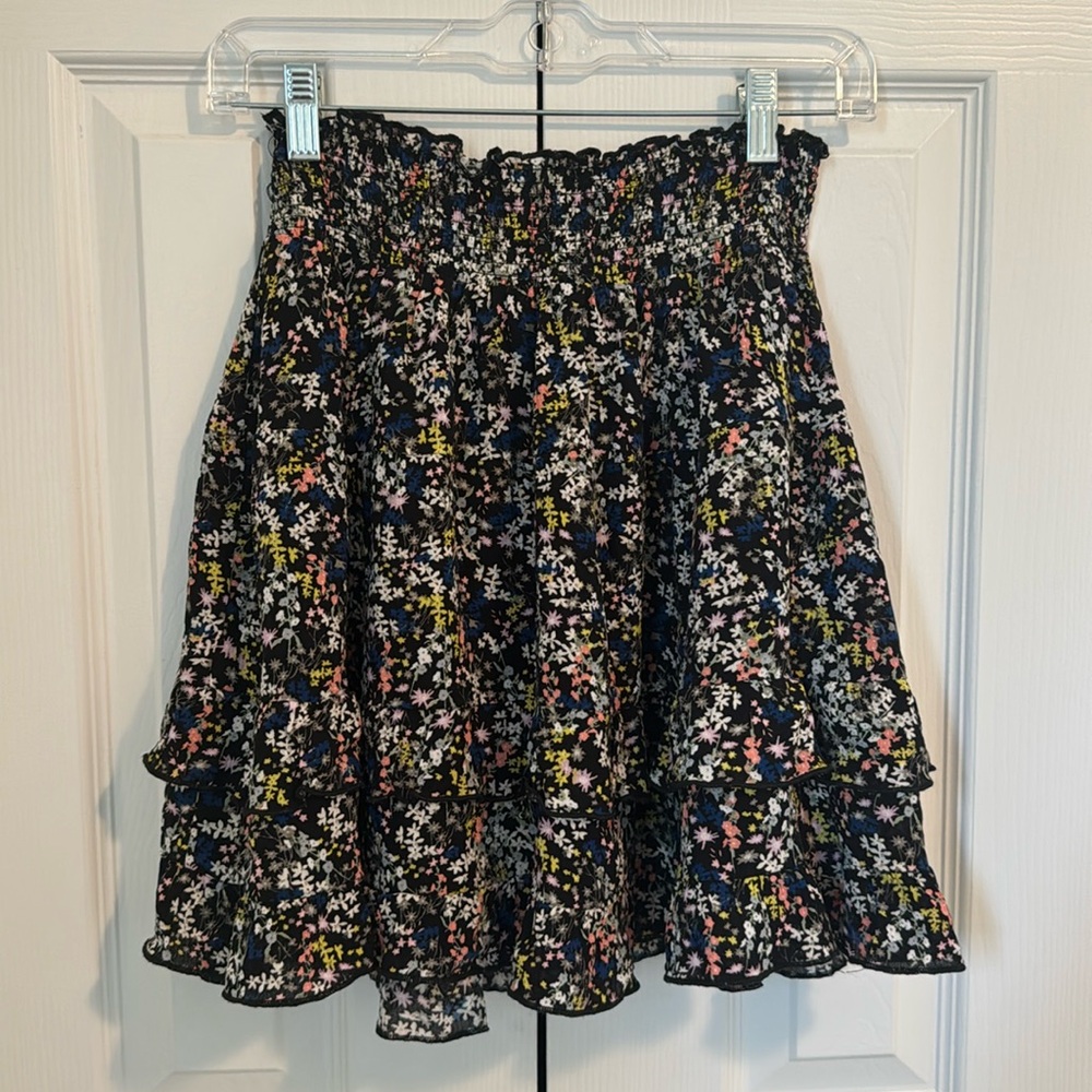 Ditzy Floral Smocked Waist Mini Skirt